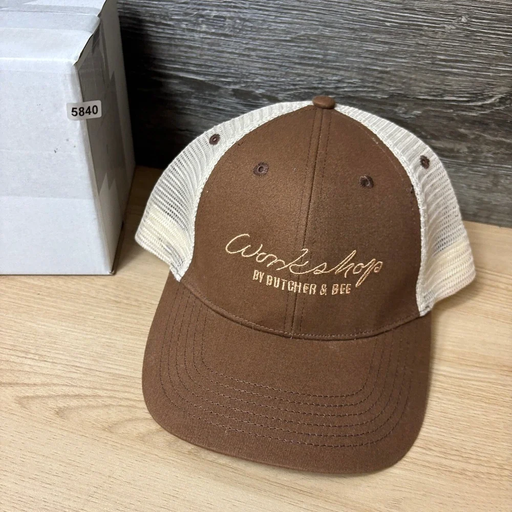 Butcher & Bee Hat Cap‎ Strap Back Brown Workshop Adjustable Mens